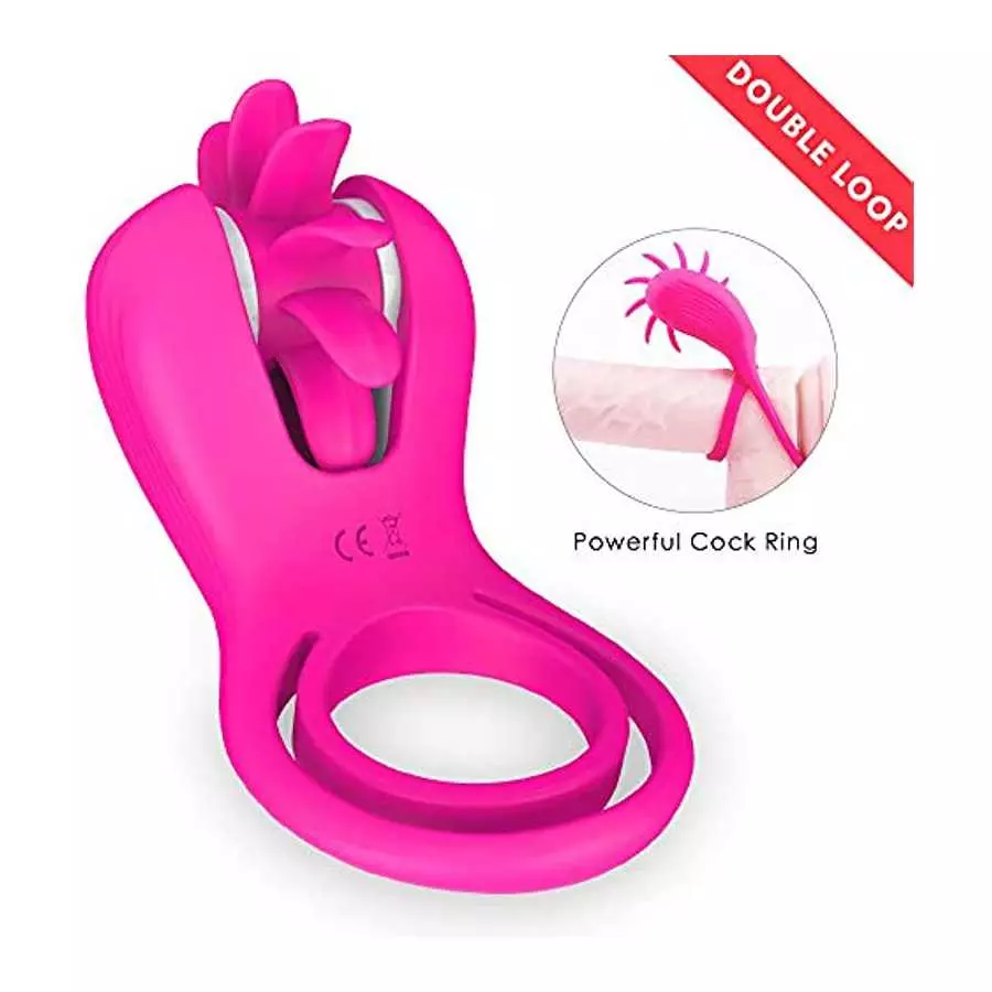 Clitoral Licking Vibrator for Women, Rotating Tongue Clitoris Stimulation, Clit Tongue Stimulator Vaginal Breast Nipple Massager