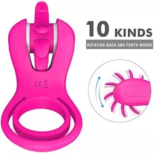 Clitoral Licking Vibrator for Women, Rotating Tongue Clitoris Stimulation, Clit Tongue Stimulator Vaginal Breast Nipple Massager