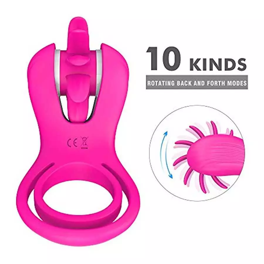 Clitoral Licking Vibrator for Women, Rotating Tongue Clitoris Stimulation, Clit Tongue Stimulator Vaginal Breast Nipple Massager