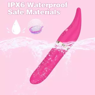G-Spot Vibrator Realistic Dildo YIRSA Clitoral Stimulator Rabbit Vibrator with 10 Licking & Telescopic Modes, Waterproof Vagina G-Spot Vibrator Realistic Dildo YIRSA Clitoral Stimulator Rabbit Vibrator with 10 Licking & Telescopic Modes, Waterproof Vagina