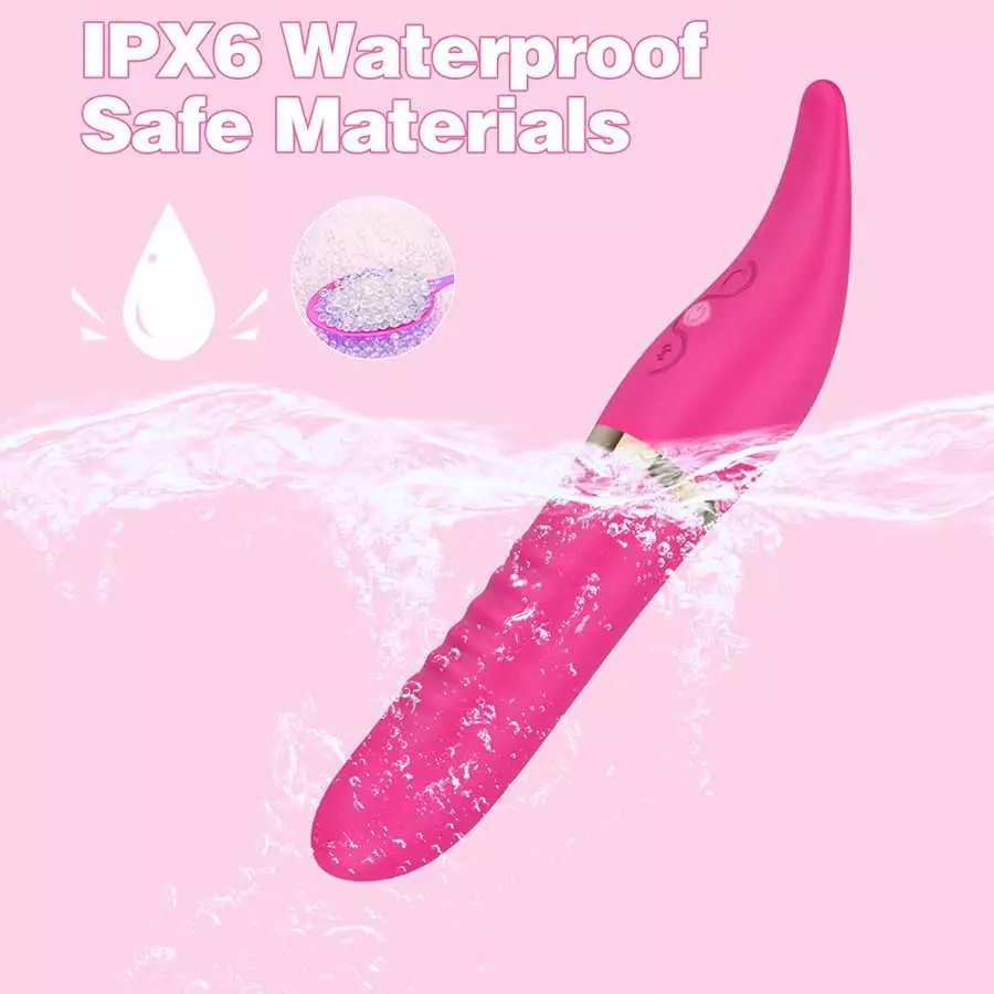 G-Spot Vibrator Realistic Dildo YIRSA Clitoral Stimulator Rabbit Vibrator with 10 Licking & Telescopic Modes, Waterproof Vagina 