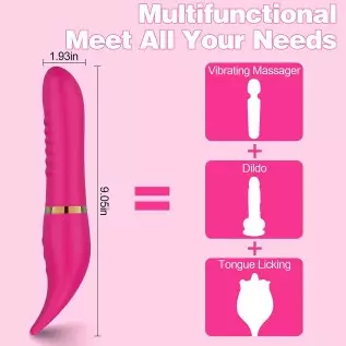 G-Spot Vibrator Realistic Dildo YIRSA Clitoral Stimulator Rabbit Vibrator with 10 Licking & Telescopic Modes, Waterproof Vagina G-Spot Vibrator Realistic Dildo YIRSA Clitoral Stimulator Rabbit Vibrator with 10 Licking & Telescopic Modes, Waterproof Vagina