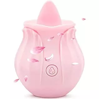 Female Sexual Pleasure Rose Toy Sex Rose Rechargeable Adult Female Couple Toy Powerful Tongue and Licking 10 Mode Sucking Toy fo