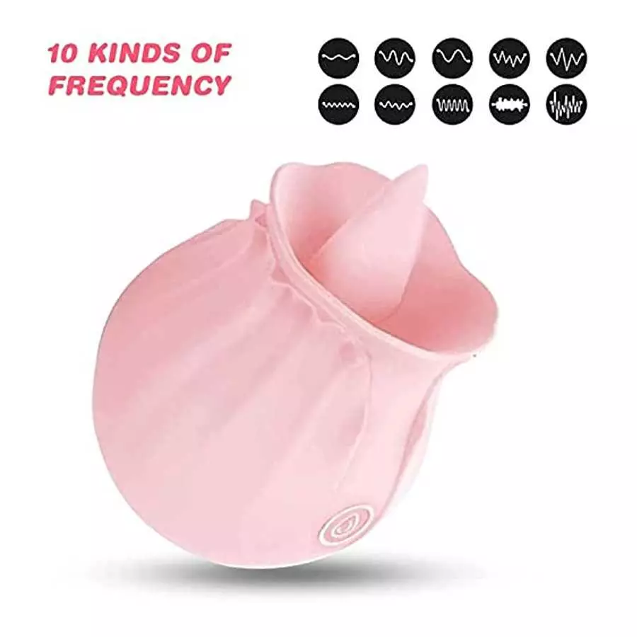 Female Sexual Pleasure Rose Toy Sex Rose Rechargeable Adult Female Couple Toy Powerful Tongue and Licking 10 Mode Sucking Toy fo