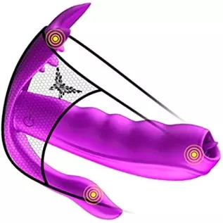 Mimic Finger Clitoral Tongue Vibrator,Dildos Vaginal G Spot Vibrator Nipple Clit Licker Stimulator,Mini Vibrator,7 Modes Adult T