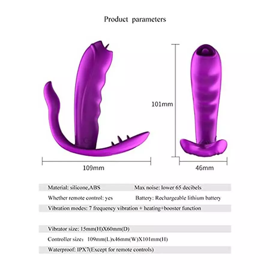 Mimic Finger Clitoral Tongue Vibrator,Dildos Vaginal G Spot Vibrator Nipple Clit Licker Stimulator,Mini Vibrator,7 Modes Adult T