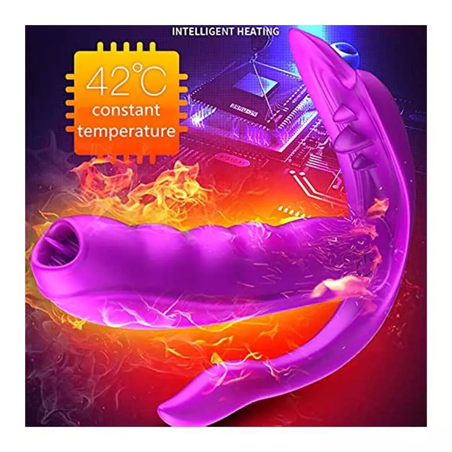 Mimic Finger Clitoral Tongue Vibrator,Dildos Vaginal G Spot Vibrator Nipple Clit Licker Stimulator,Mini Vibrator,7 Modes Adult T