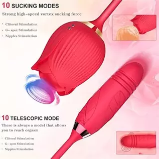 Dual Head Sex Tongue for Licking and Sucking, Rose Toy Women Pleasure, Clitorals Stimulator, Electric Relaxing, Woman Suction 10 Dual Head Sex Tongue for Licking and Sucking, Rose Toy Women Pleasure, Clitorals Stimulator, Electric Relaxing, Woman Suction 10