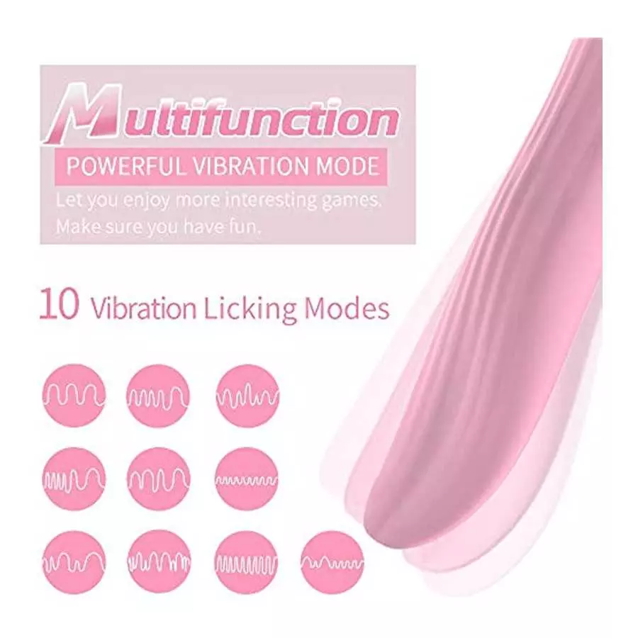 Clitoral Licking Vibrator for Women with 10 Modes, Clit Tongue Stimulator Vaginal Breast G Spot Vibrator Dildo Nipple Massager O