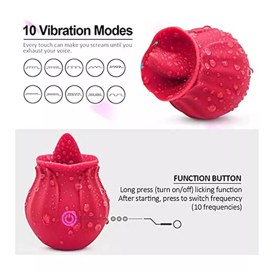 New Female Lick and Suck Clitoris Stimulator - Couple Function, New Upgrade, Rechargeable Female Rose Toy - 6-12 Days Arrival