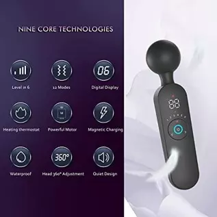 Sex Toys for Women 12 Vibrating 6 Speeds,Heating Vibrator Sex Toy forWomen,Powerful Wand Massager Rechargeable Dildo, Waterproof