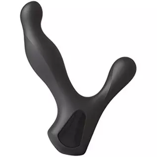 Doc Johnson Kink - Ultimate Rim Job - Silicone Prostate Massager with Rotating Ridges, Black