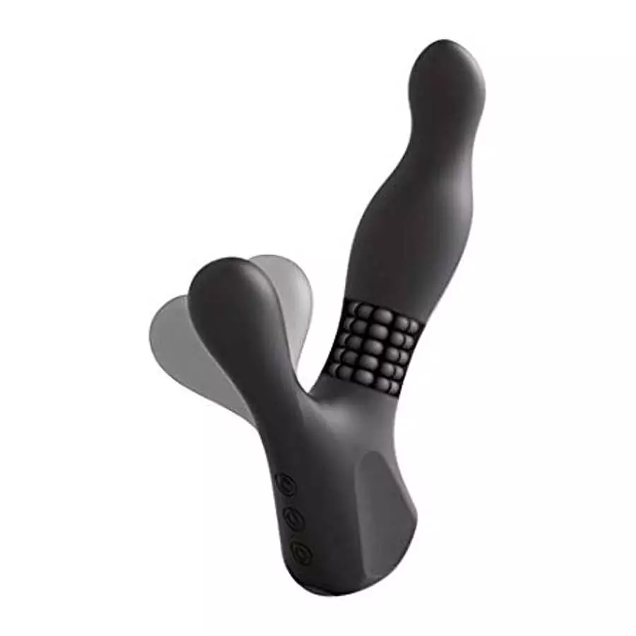 Doc Johnson Kink - Ultimate Rim Job - Silicone Prostate Massager with Rotating Ridges, Black