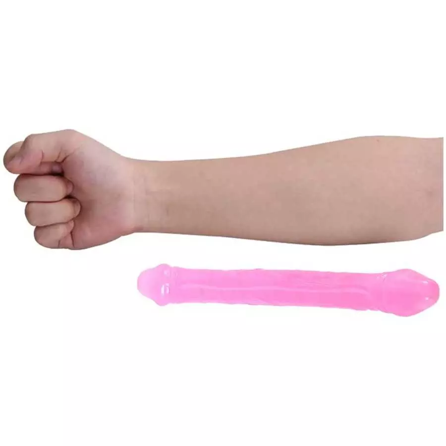 14.76inch Double Headed Dragon Dildo, Gay Masturbator Crystal Dildo Lesbian Anal G Spot Stimulation Sex Toys for Women(Black)