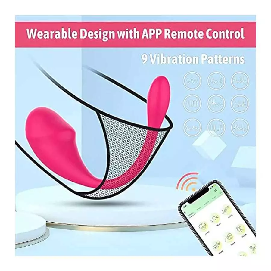 Lush 3 Bullet Vibrator, Wearable Bluetooth Stimulator Dildo with APP Control, Wearable Vibrating Panties Vaginal Stimulator Clit