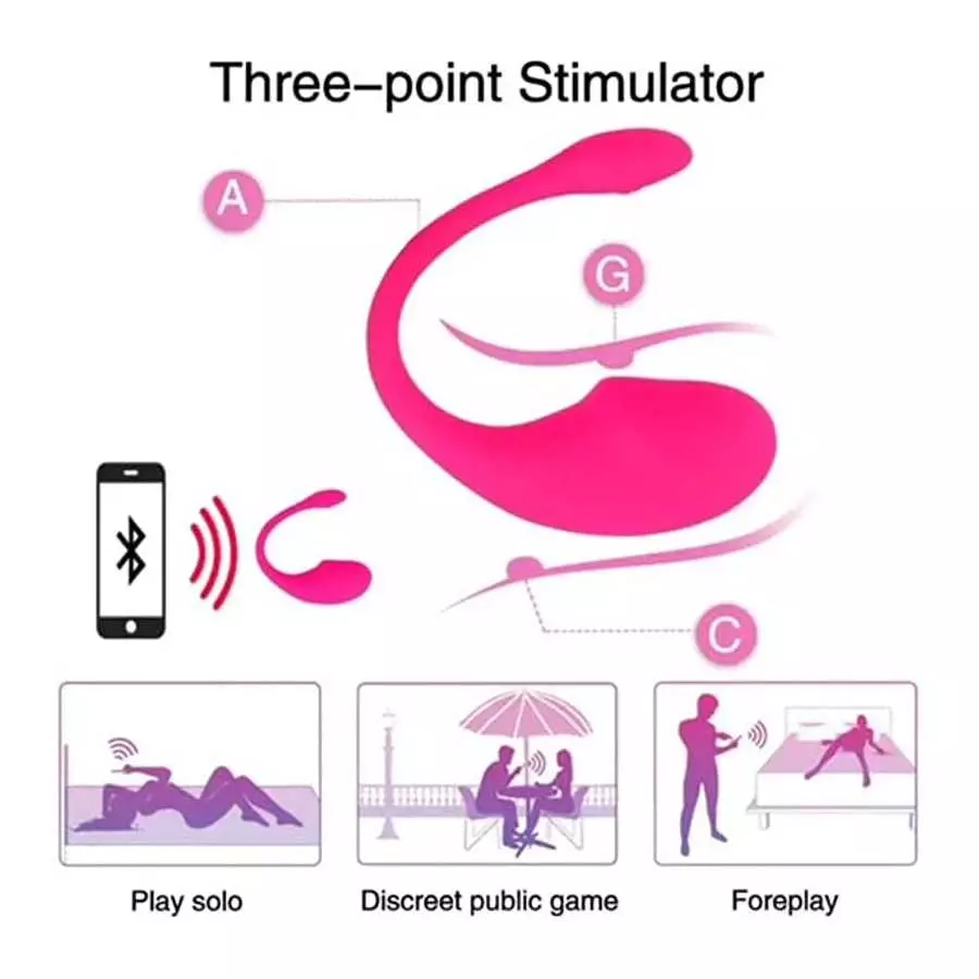 Lush 3 Bullet Vibrator, Wearable Bluetooth Stimulator Dildo with APP Control, Wearable Vibrating Panties Vaginal Stimulator Clit