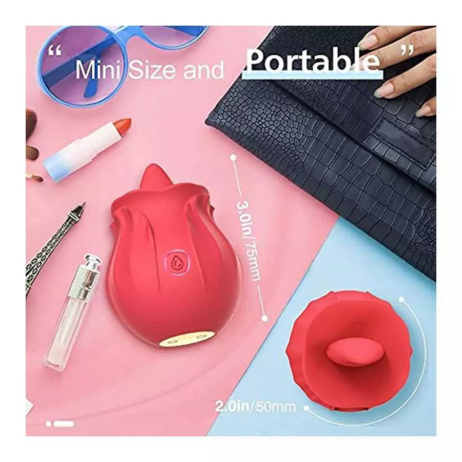 Rose Vibrators Toys Female Tongue Licking Silicone Clitoris Stimulator Massager Adults Intimate Goods Sex Toys for Women