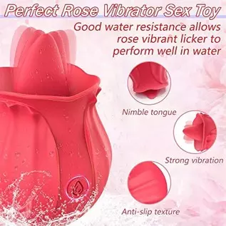 Rose Vibrators Toys Female Tongue Licking Silicone Clitoris Stimulator Massager Adults Intimate Goods Sex Toys for Women
