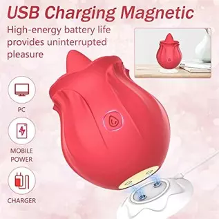 Rose Vibrators Toys Female Tongue Licking Silicone Clitoris Stimulator Massager Adults Intimate Goods Sex Toys for Women