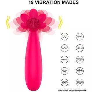 G spot Vibrator Ladies Sex Toy, Clitoral Vibrator Stimulate Female Vagina 10 Modes, Flower Female Vagina Vibrator Masturbation V