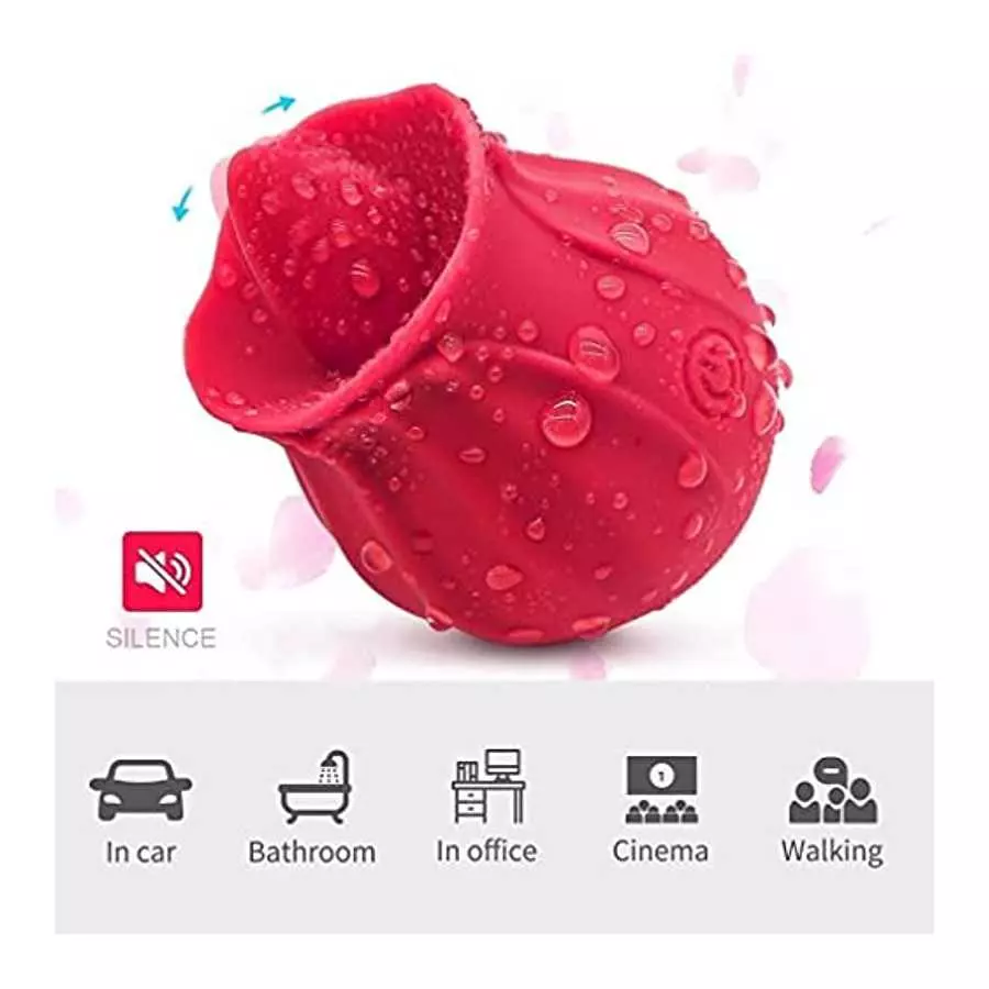 Female Lick and Suck Clitoris Stimulator - Functional Toy for Couples, Rechargeable Female Rose Toy Inside Hair