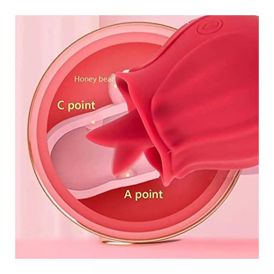 Female Lick and Suck Clitoris Stimulator - Functional Toy for Couples, Rechargeable Female Rose Toy Inside Hair