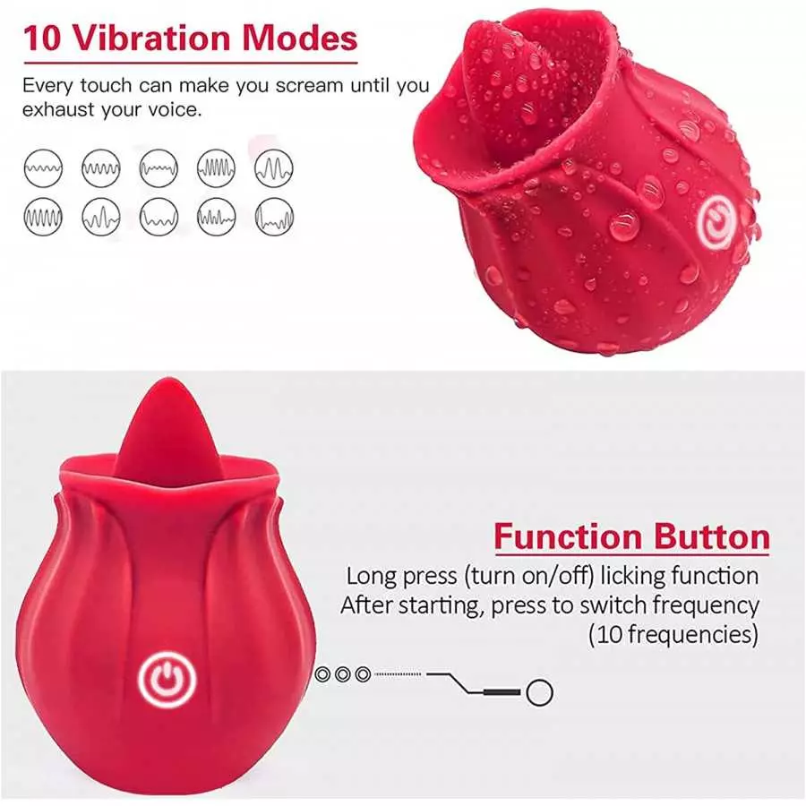 Rose Sex Stimulator for Women, Clitoral Nipple Tongue Licking Vibrating Toy One-Button Control Stimulator,2023 Newly Upgraded Ad Rose Sex Stimulator for Women, Clitoral Nipple Tongue Licking Vibrating Toy One-Button Control Stimulator,2023 Newly Upgraded Ad