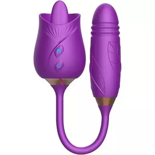 Rose Sex Toy for Women - Woman Pleasure Tongue Licking Mini Clitoral Vibrator Stimulator with 10 Vibrating Pleasure for Clitoris