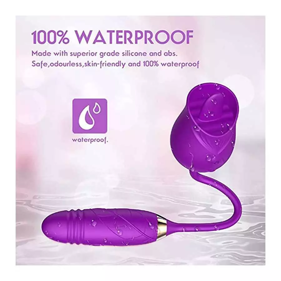 Rose Sex Toy for Women - Woman Pleasure Tongue Licking Mini Clitoral Vibrator Stimulator with 10 Vibrating Pleasure for Clitoris
