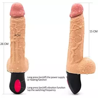 Thrusting Dildo Vibrator, Realistic Vibrating Dildo for Women with 12 Wriggle Motion & 12 Vibration Rechargeable Heated Dildos M