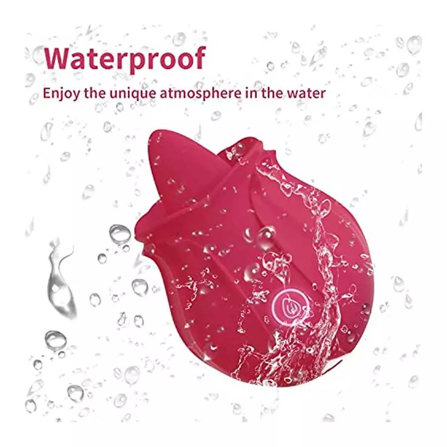 Rose for Women Mini Tongue Licker Sex Toys - with 10 Vibration Modes Waterproof Rechargeable - Clitoral Tongue Vibrator Licking 