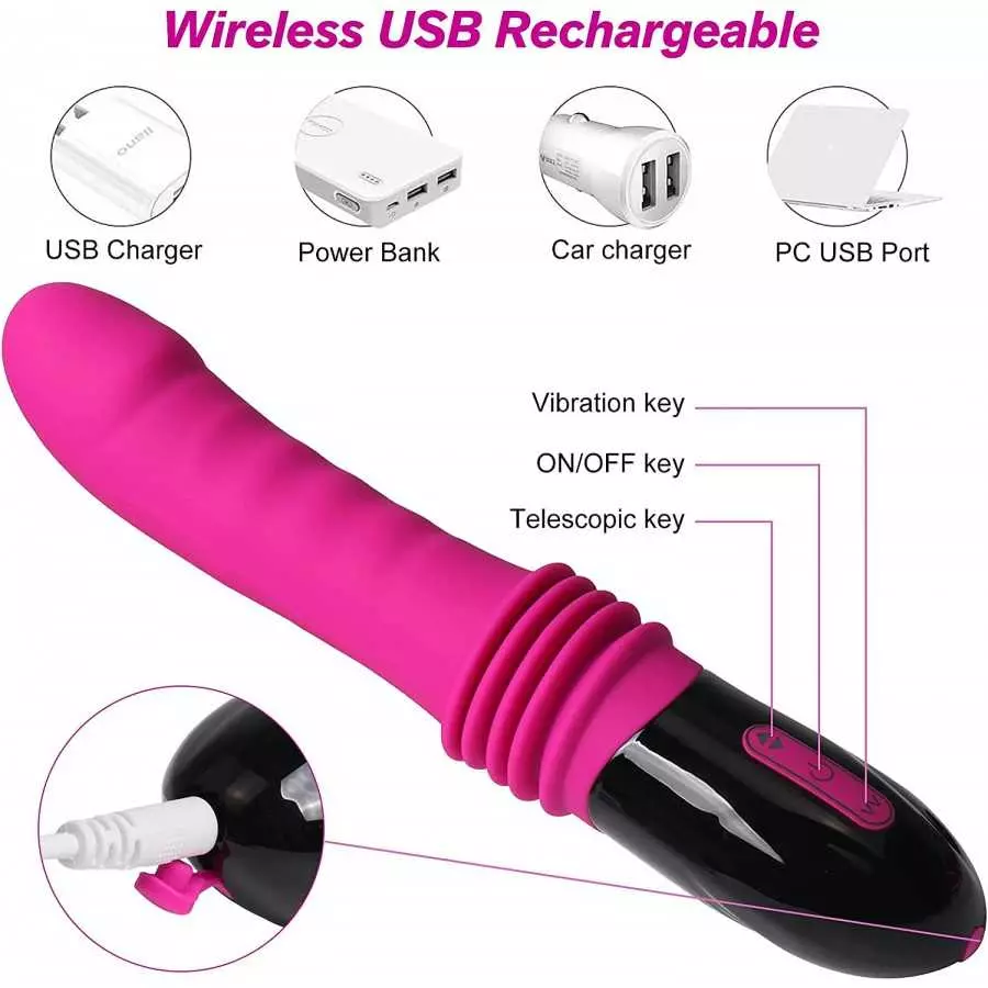 G Spot Vibrator for Women,3 in 1 Dildo Vibrator,Silicone Sex Toy with Realistic Glans,10 Vibration Patterns for Clitoris Vagina 