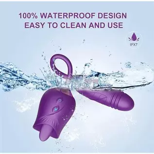 Rose Toy Vibrator for Women, 3 in 1 Clitoris Vibrators G-Spot Stimulator for Couples and Lovers Pleasure, Magnetic Rechargeable 