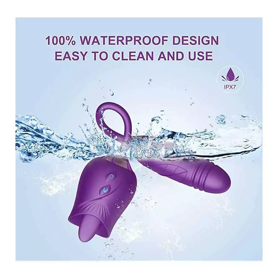 Rose Toy Vibrator for Women, 3 in 1 Clitoris Vibrators G-Spot Stimulator for Couples and Lovers Pleasure, Magnetic Rechargeable 