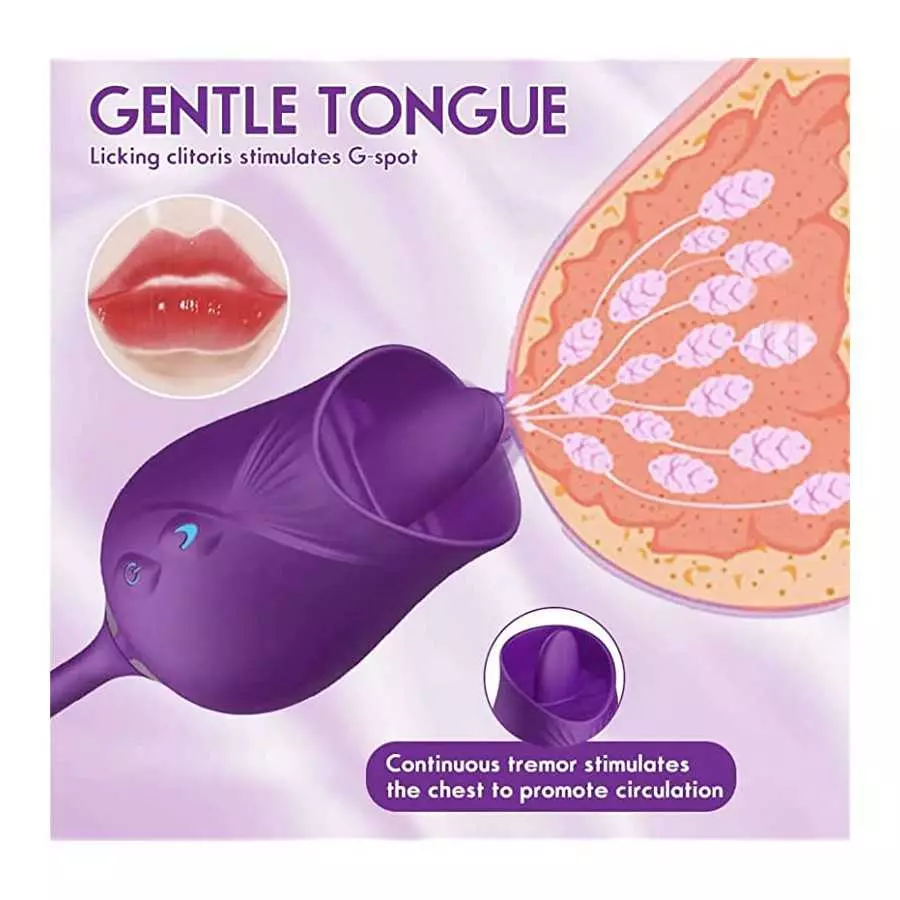 Rose Toy Vibrator for Women, 3 in 1 Clitoris Vibrators G-Spot Stimulator for Couples and Lovers Pleasure, Magnetic Rechargeable 