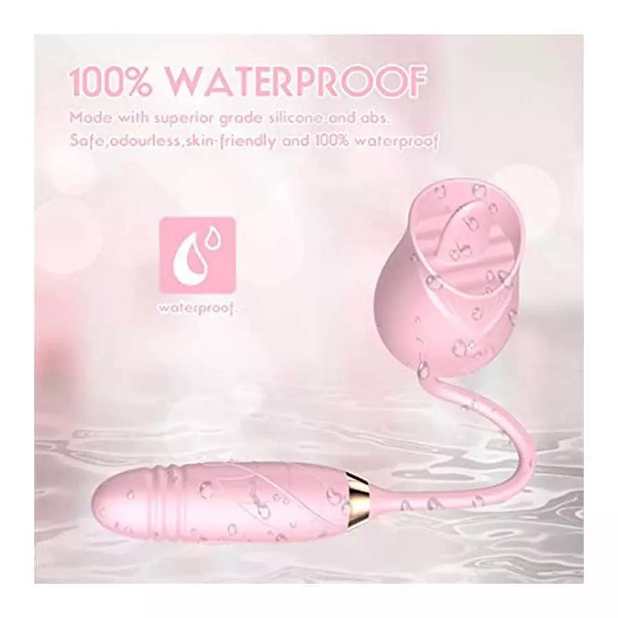 Rose Sex Stimulator for Women - Rose Vibrator Pleasure Rose Sex Toy Clit Licker Adult Sensory Toys Clitoral Stimulator with 10 V