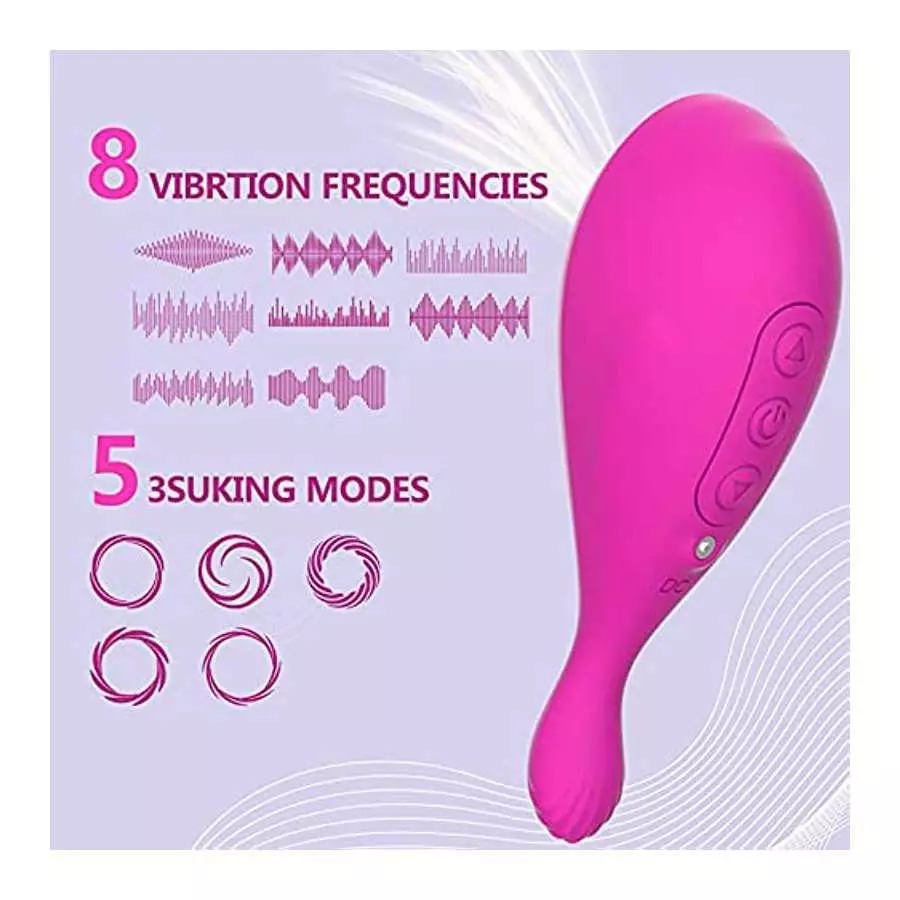 zigani Clitoral Stimulator Sucking Licking Vibrator Sex Toy, 5 Modes 8 G-Spot Dildo Vibratings Licking, Nipples Vagina Clit for 