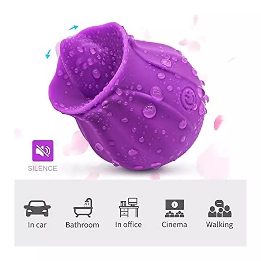 Rose Sex Stimulator for Women, Clitoral Nipple Stimulator-G spot Vibrator with 10 Sucking Modes, Vibrating Personal Massager Ros