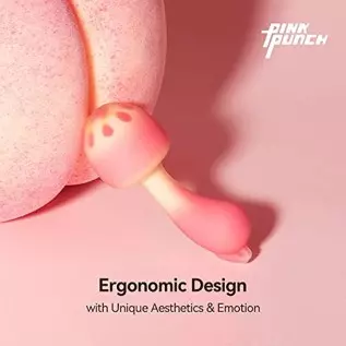 PinkPunch Sunset Mushroom Vibrator, APP Remote Control Bluetooth Stimulator Adult Sex Toys for Women and Couples, Portable with PinkPunch Sunset Mushroom Vibrator, APP Remote Control Bluetooth Stimulator Adult Sex Toys for Women and Couples, Portable with