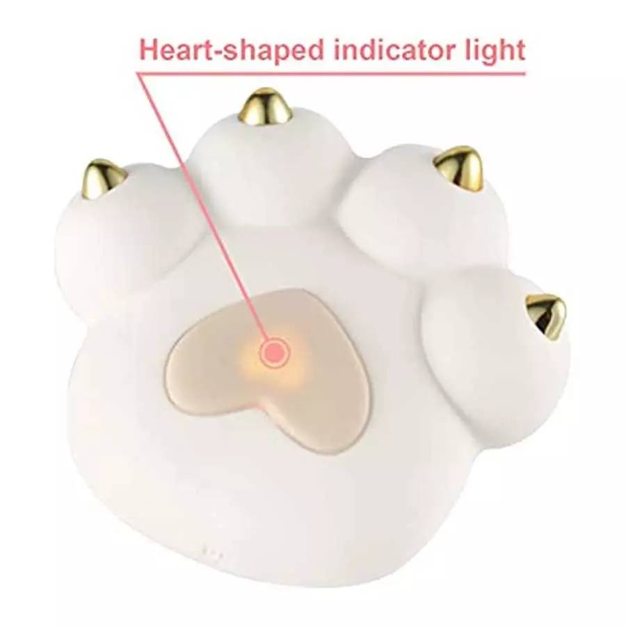 Fantasy Lover Rechargeable Metal Cat Paw Heart-Shaped Clit Vibrator Ultra Soft Powerful Vibrating Massager for Clitoral Vagina a