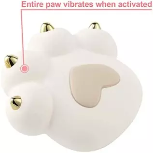 Fantasy Lover Rechargeable Metal Cat Paw Heart-Shaped Clit Vibrator Ultra Soft Powerful Vibrating Massager for Clitoral Vagina a Fantasy Lover Rechargeable Metal Cat Paw Heart-Shaped Clit Vibrator Ultra Soft Powerful Vibrating Massager for Clitoral Vagina a