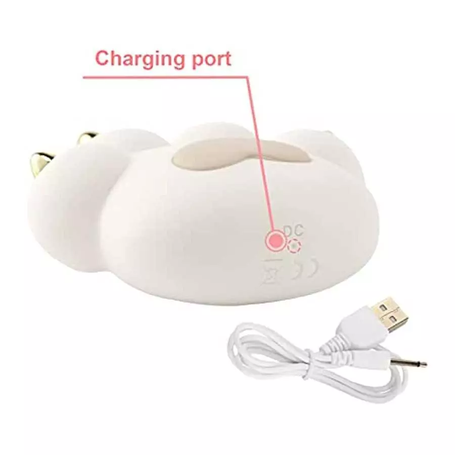 Fantasy Lover Rechargeable Metal Cat Paw Heart-Shaped Clit Vibrator Ultra Soft Powerful Vibrating Massager for Clitoral Vagina a