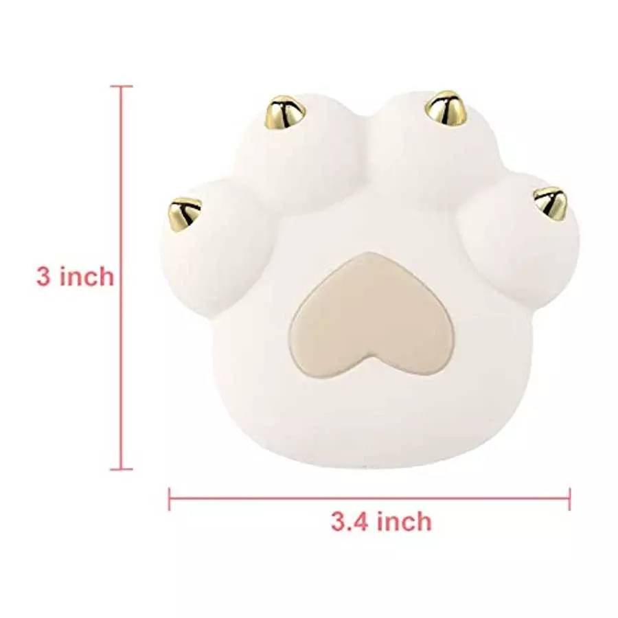 Fantasy Lover Rechargeable Metal Cat Paw Heart-Shaped Clit Vibrator Ultra Soft Powerful Vibrating Massager for Clitoral Vagina a