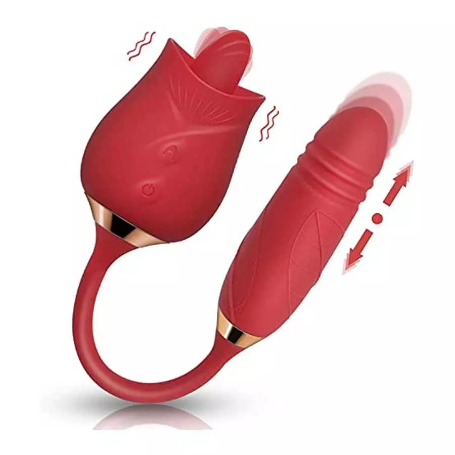 2022 Newly Rose Sex Toy for Women Clitoral Nipple Stimulator G-Spot Vibrator with 10 Modes Rose Sex Toys for Female Adult Sex Pl