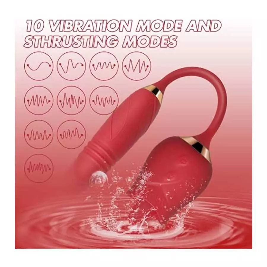 2022 Newly Rose Sex Toy for Women Clitoral Nipple Stimulator G-Spot Vibrator with 10 Modes Rose Sex Toys for Female Adult Sex Pl