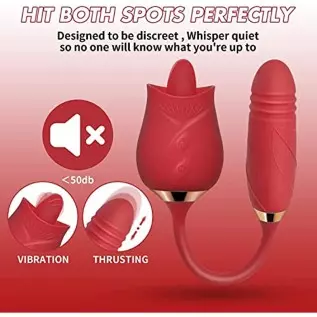 2022 Newly Rose Sex Toy for Women Clitoral Nipple Stimulator G-Spot Vibrator with 10 Modes Rose Sex Toys for Female Adult Sex Pl