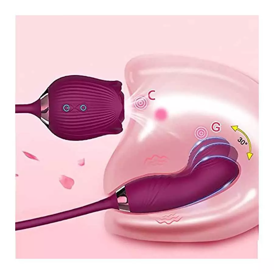 AJEYPMZ Female Massager Powerful Rose Vibrator Adult Sex Toy Female Clitoris Nipple Clit Sucker G Spot Vacuum Stimulator Dildo f