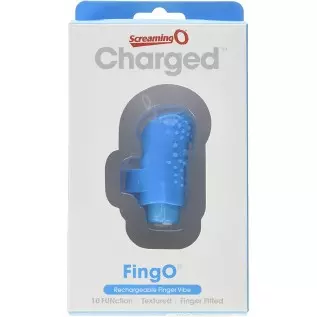 Screaming O Charged Fingo Vooom Mini Vibe, Blue Screaming O Charged Fingo Vooom Mini Vibe, Blue