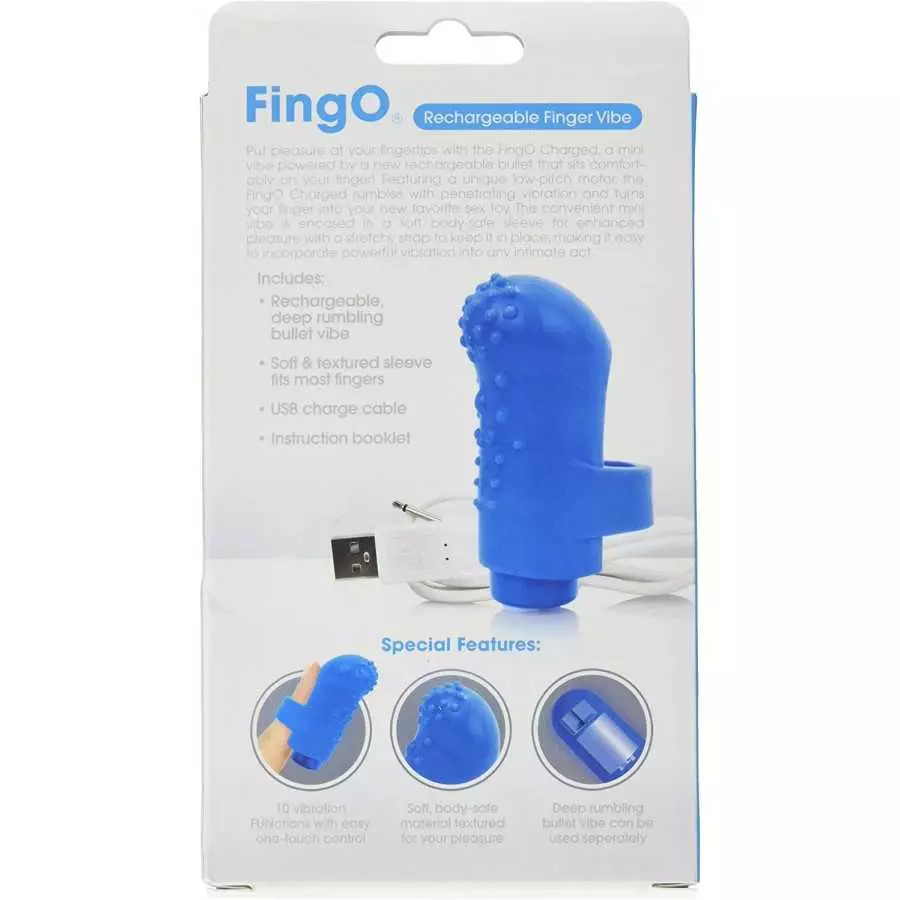 Screaming O Charged Fingo Vooom Mini Vibe, Blue