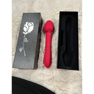 2-1 Red Rose Clitoral Sucking Vibrator and Dildo
